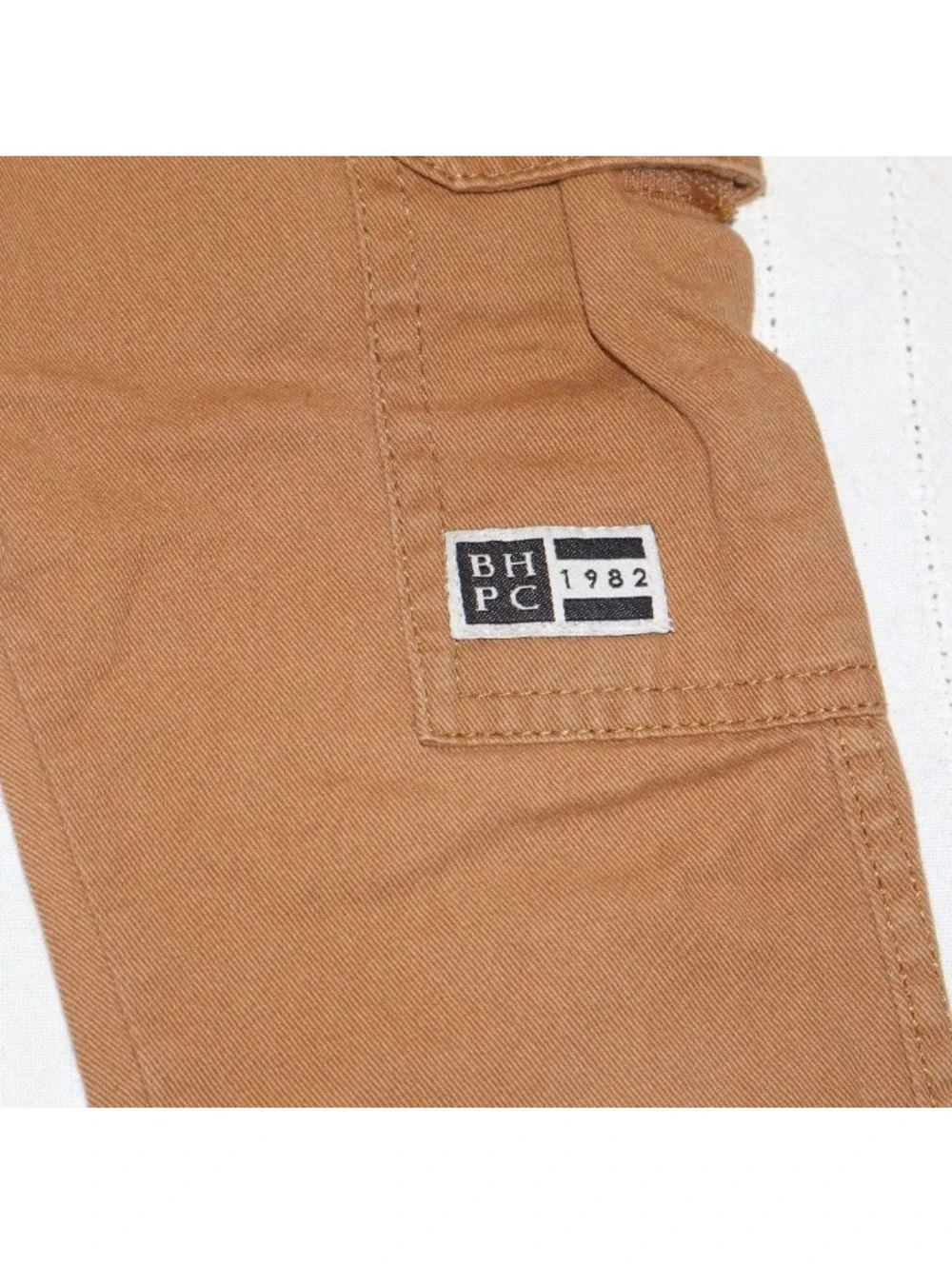 Beverly Hills Polo Club Boys Cargo Jogger Pants Size 5/6 Brown Pull-On Casual